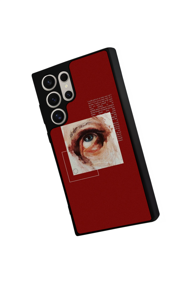 Samsung Galaxy S24 Ultra Uyumlu Kirmizi Tasarımlı Glossy Premium Kılıf