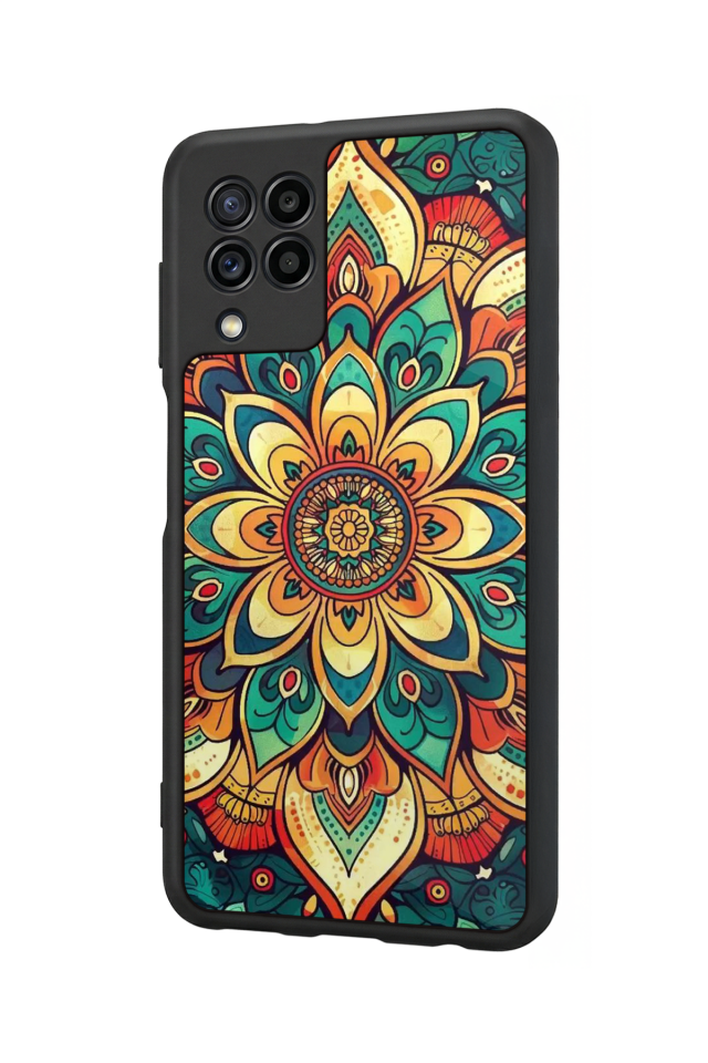 Samsung Galaxy M22 Uyumlu Mandala Tasarımlı Glossy Premium Kılıf