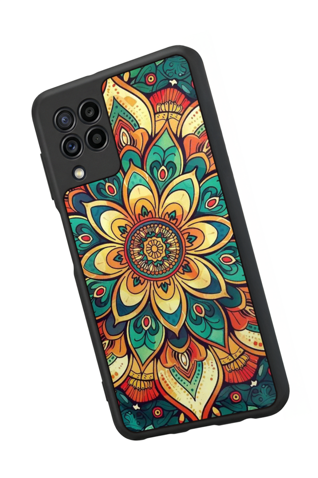 Samsung Galaxy M22 Uyumlu Mandala Tasarımlı Glossy Premium Kılıf