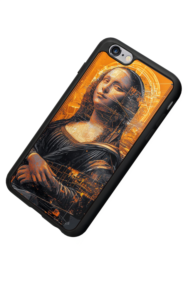 iPhone 6 Plus Uyumlu Monalisa Tasarımlı Glossy Premium Kılıf