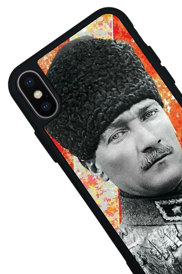 iPhone XS Max Uyumlu Mustafa Kemal Ataturk Tasarımlı Glossy Premium Kılıf