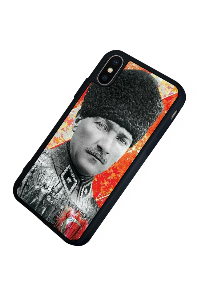 iPhone XS Max Uyumlu Mustafa Kemal Ataturk Tasarımlı Glossy Premium Kılıf