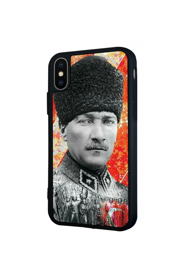 iPhone XS Max Uyumlu Mustafa Kemal Ataturk Tasarımlı Glossy Premium Kılıf