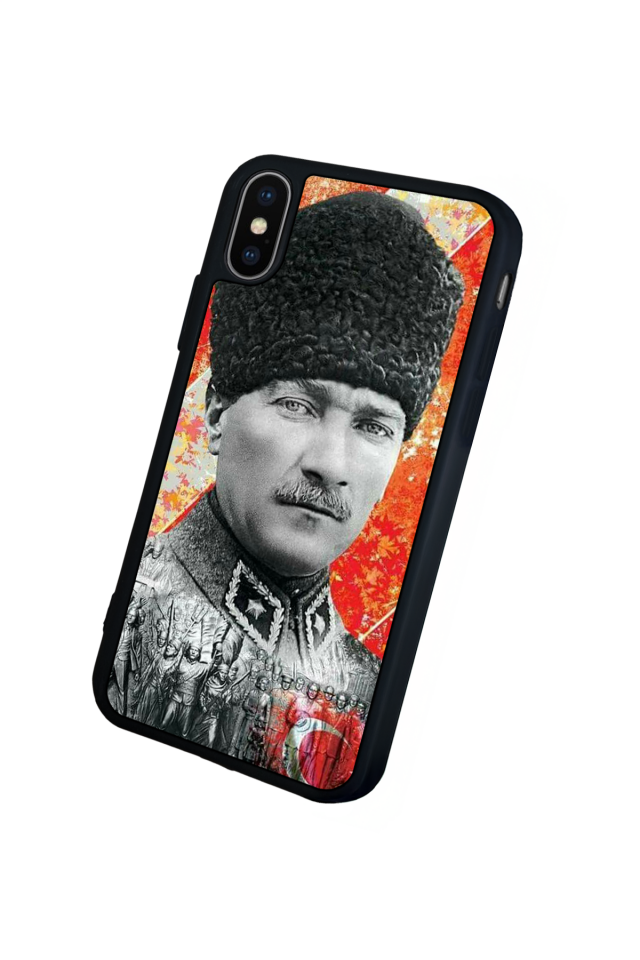 iPhone XS Max Uyumlu Mustafa Kemal Ataturk Tasarımlı Glossy Premium Kılıf