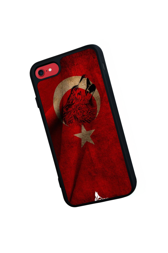 iPhone 8 Uyumlu Türk Bayragi Tasarımlı Glossy Premium Kılıf