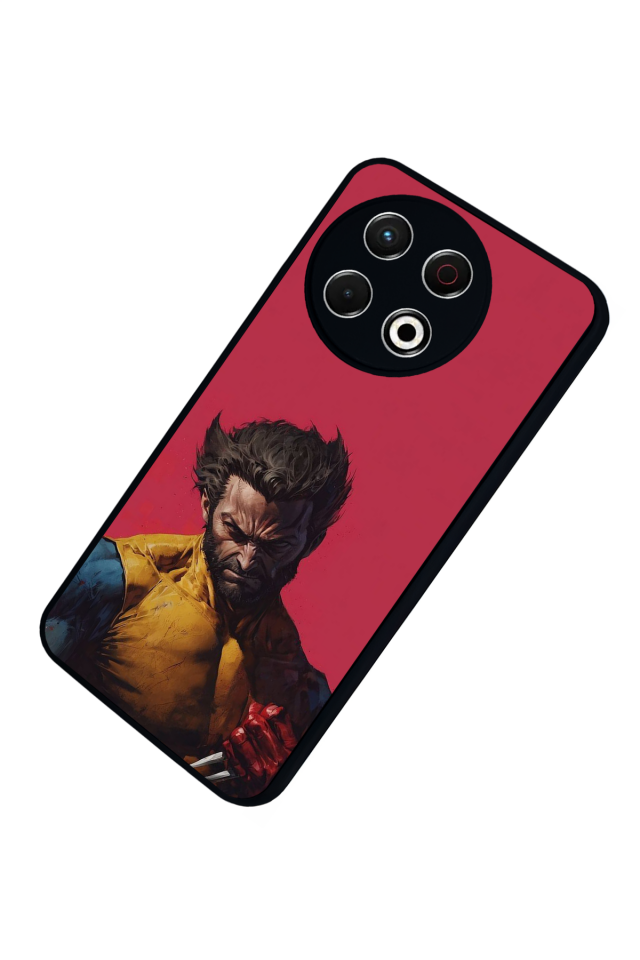 Tecno Spark 30 Pro Uyumlu Wolverine Tasarımlı Glossy Premium Kılıf