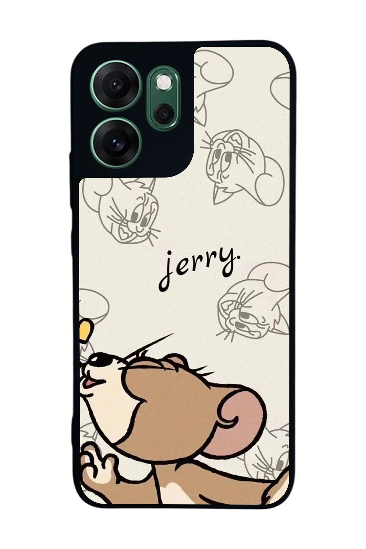 Oppo Reno 14F Uyumlu Tom And Jerry Tasarımlı Glossy Premium Kılıf