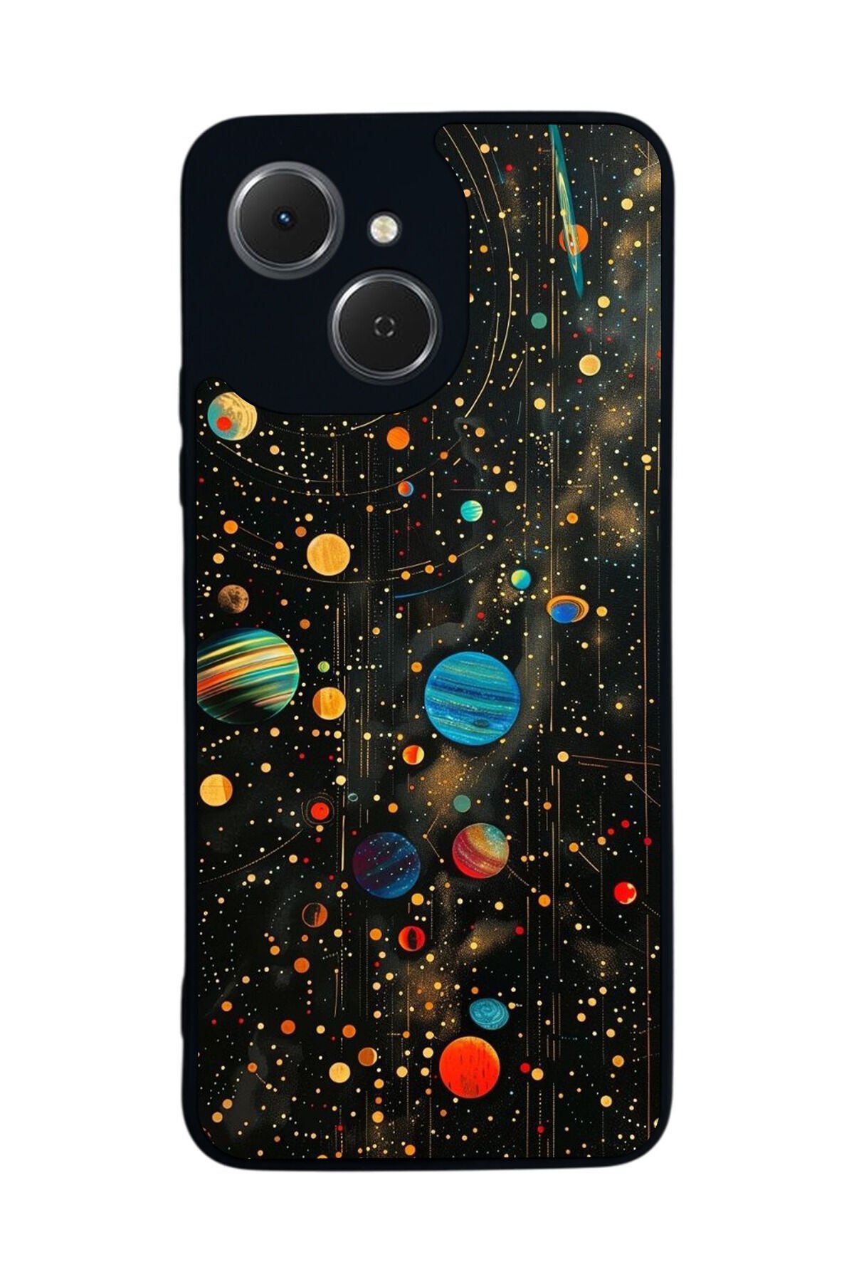 Tecno Spark 40C Uyumlu Uzay Tasarımlı Glossy Premium Kılıf