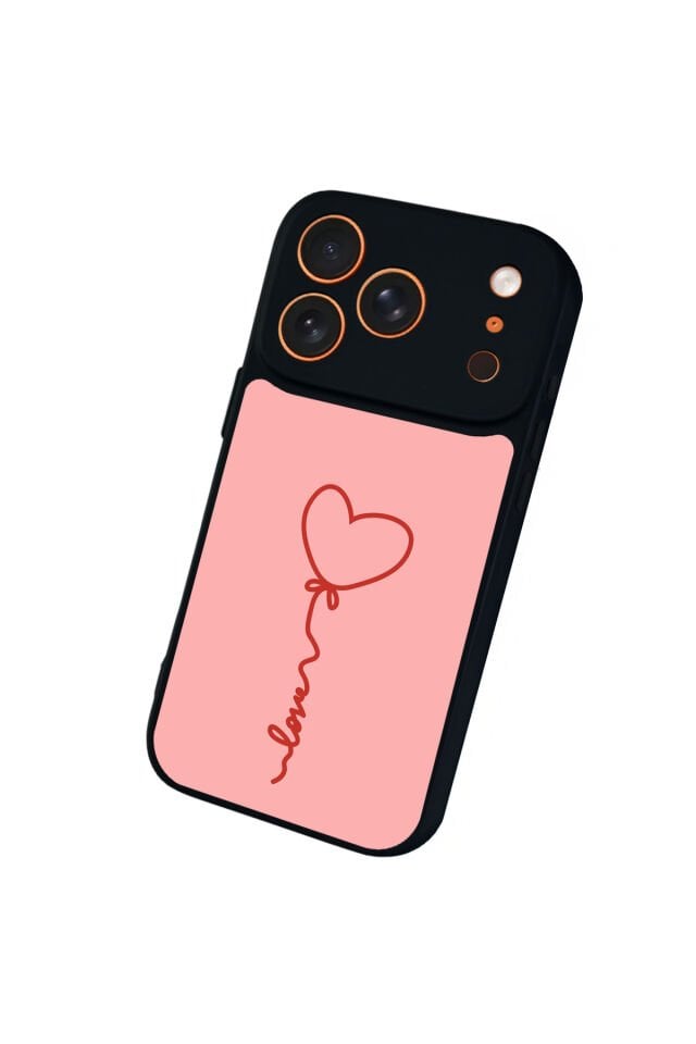 iPhone 17 Pro Max Uyumlu Kalp Love Tasarımlı Glossy Premium Kılıf