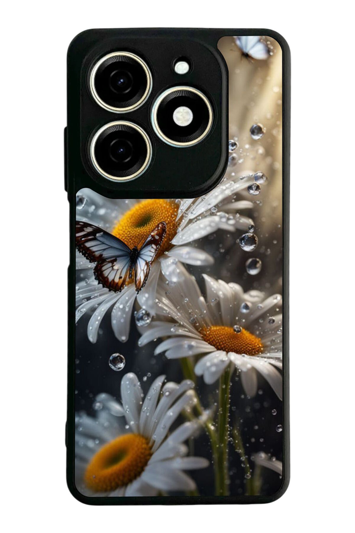 Infınıx Smart 8 Pro Uyumlu Cicek Tasarımlı Glossy Premium Kılıf