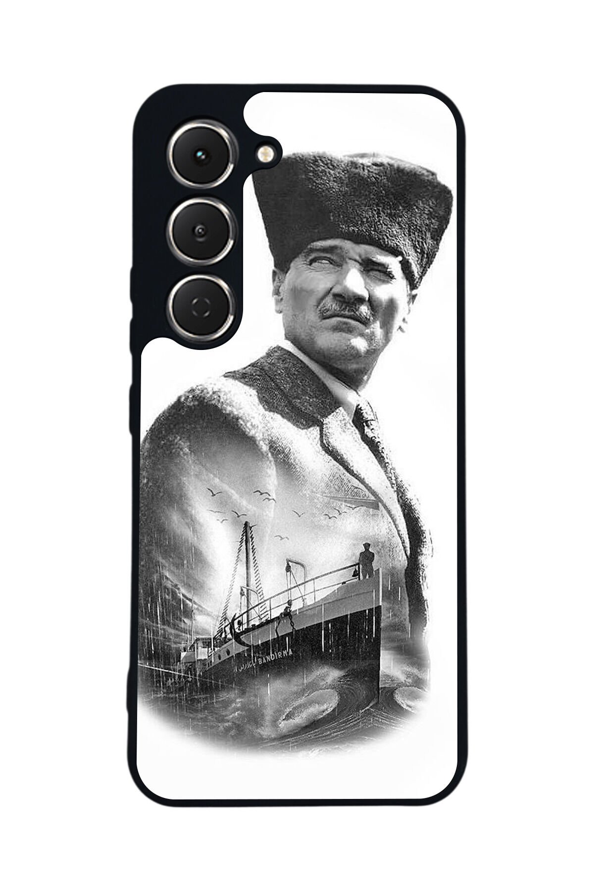 Tecno Spark 40 Pro Uyumlu Mustafa Kemal Ataturk Tasarımlı Glossy Premium Kılıf