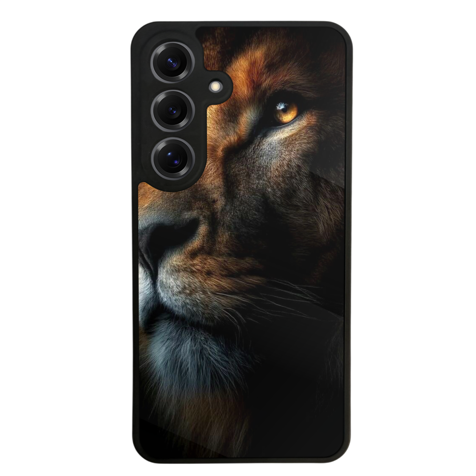 Samsung Galaxy S25 Uyumlu Aslan Tasarımlı Glossy Premium Kılıf