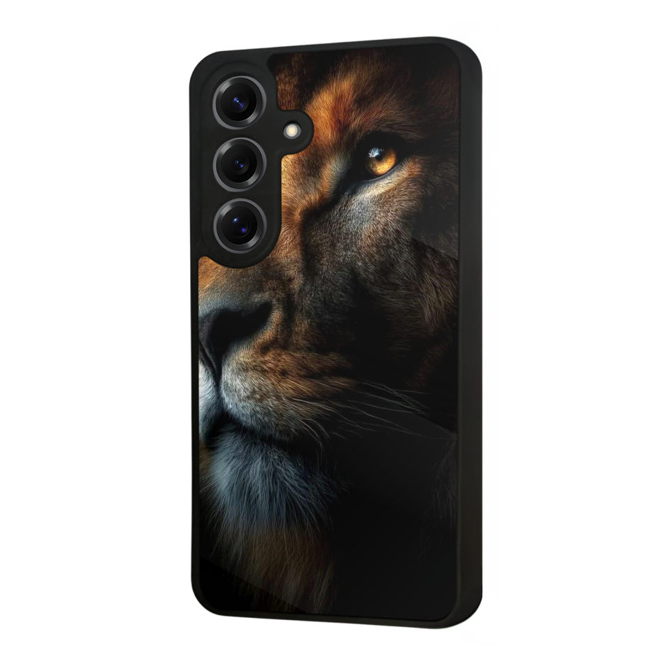 Samsung Galaxy S25 Uyumlu Aslan Tasarımlı Glossy Premium Kılıf