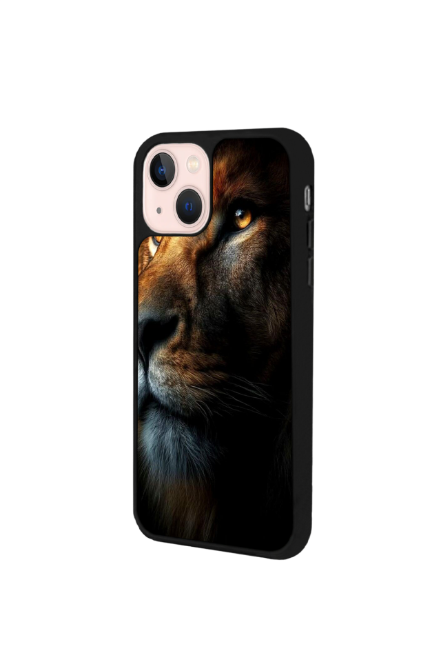 iPhone 13/14 Uyumlu Aslan Tasarımlı Glossy Premium Kılıf
