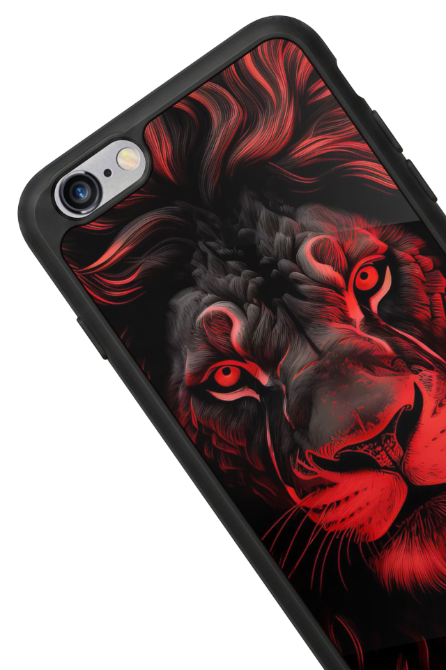 iPhone 6s Plus Uyumlu Aslan Tasarımlı Glossy Premium Kılıf