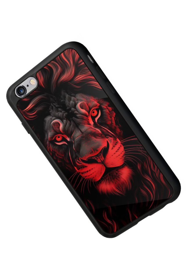 iPhone 6s Plus Uyumlu Aslan Tasarımlı Glossy Premium Kılıf