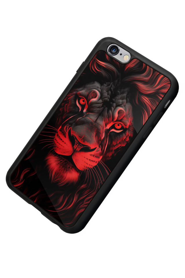 iPhone 6s Plus Uyumlu Aslan Tasarımlı Glossy Premium Kılıf