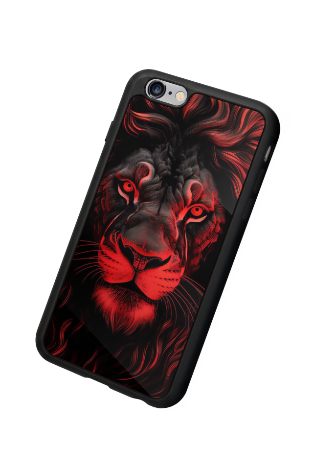 iPhone 6s Plus Uyumlu Aslan Tasarımlı Glossy Premium Kılıf