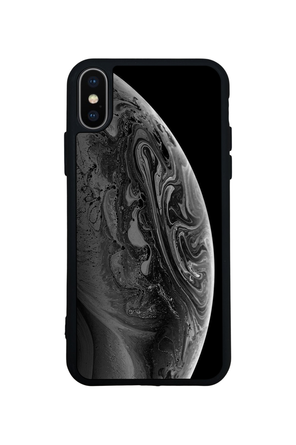 iPhone X/ XS Uyumlu Ay Tasarımlı Glossy Premium Kılıf