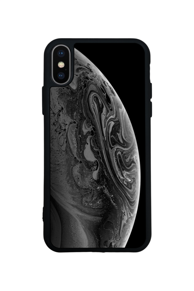 iPhone X/ XS Uyumlu Ay Tasarımlı Glossy Premium Kılıf