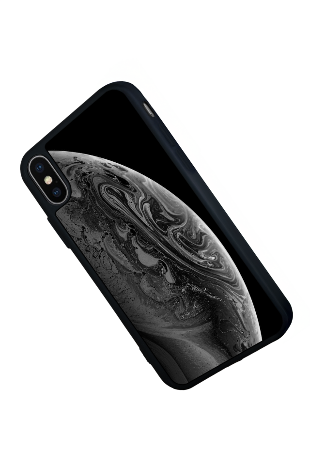 iPhone X/ XS Uyumlu Ay Tasarımlı Glossy Premium Kılıf