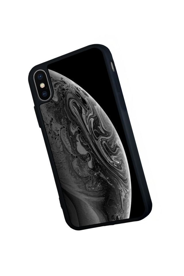 iPhone X/ XS Uyumlu Ay Tasarımlı Glossy Premium Kılıf