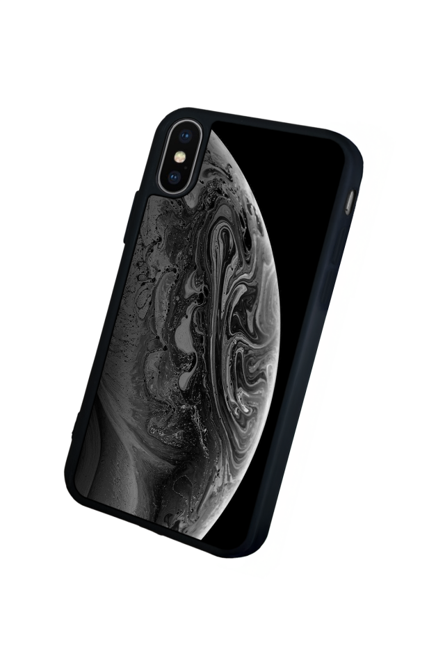 iPhone X/ XS Uyumlu Ay Tasarımlı Glossy Premium Kılıf