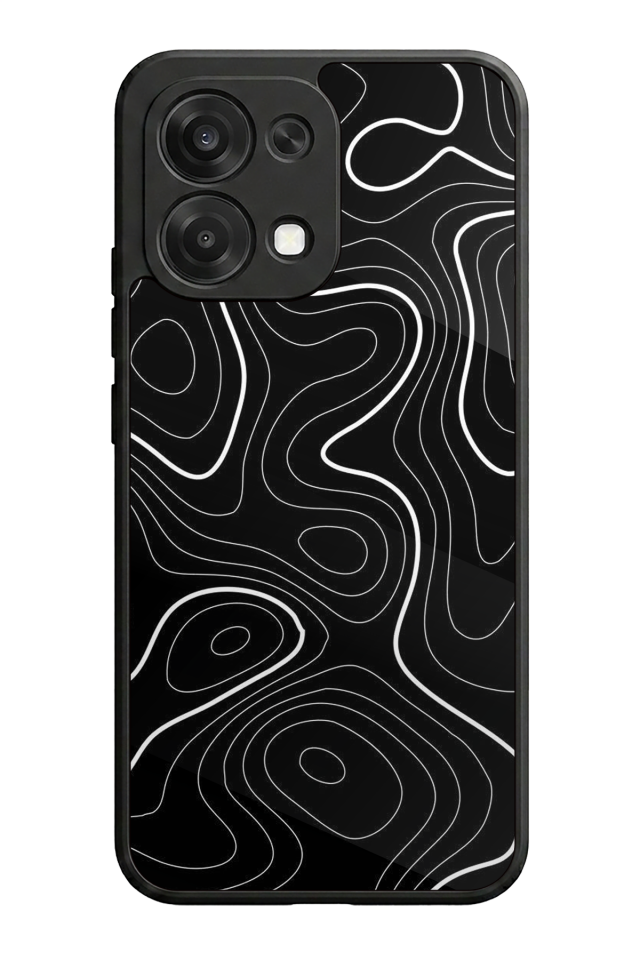 Oppo A6 Pro Uyumlu Çizgi Sanatı Tasarımlı Glossy Premium Kılıf