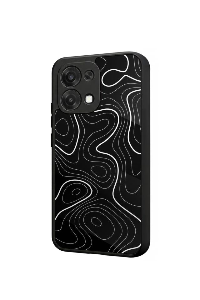 Oppo A6 Pro Uyumlu Çizgi Sanatı Tasarımlı Glossy Premium Kılıf