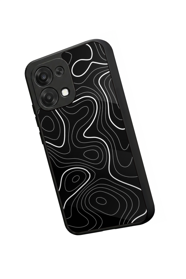 Oppo A6 Pro Uyumlu Çizgi Sanatı Tasarımlı Glossy Premium Kılıf