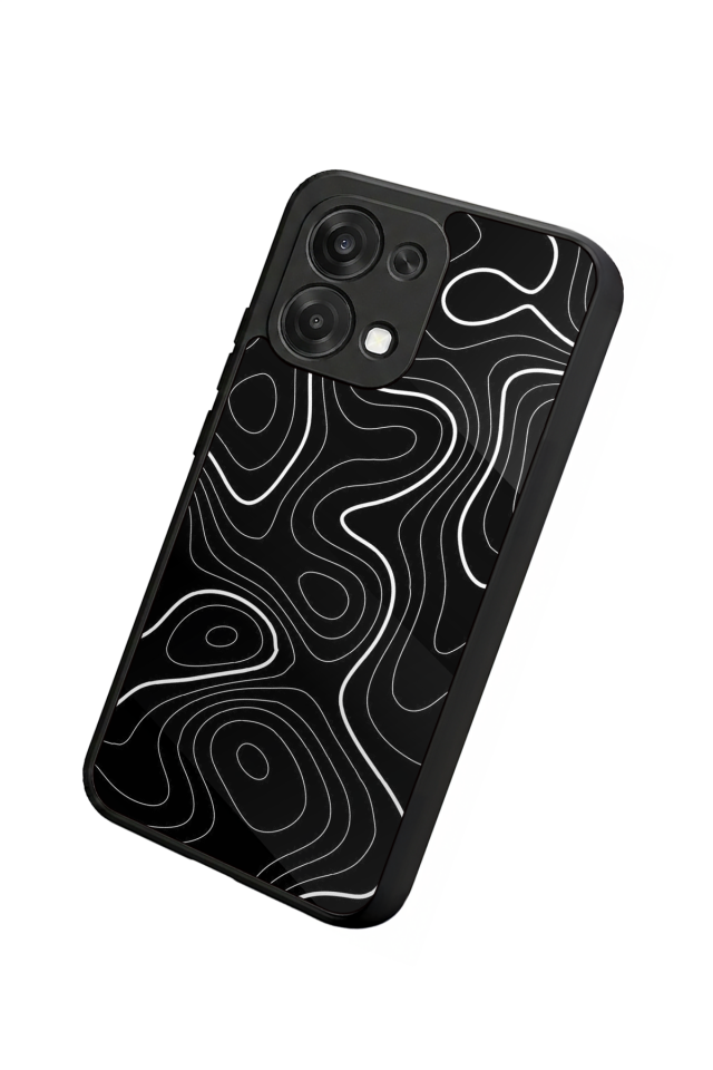 Oppo A6 Pro Uyumlu Çizgi Sanatı Tasarımlı Glossy Premium Kılıf