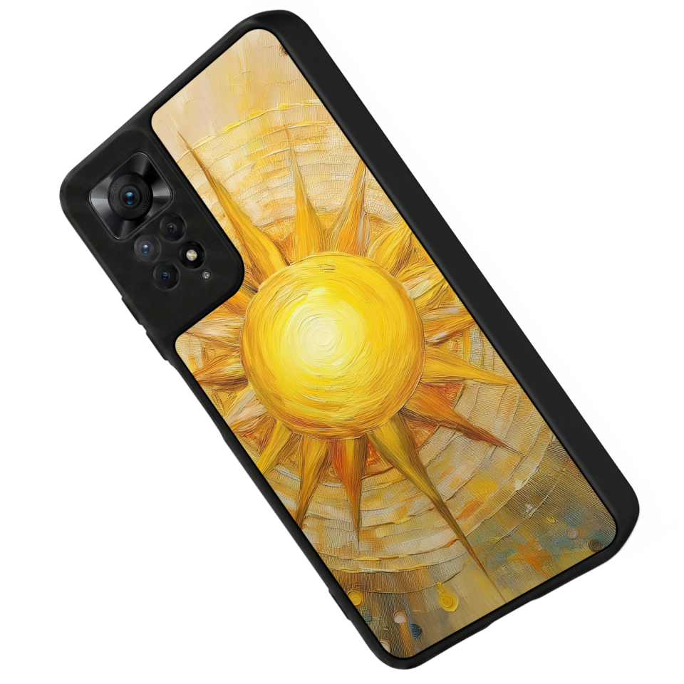 Xiaomi Redmi Note 11 Pro Uyumlu Güneş Tasarımlı Glossy Premium Kılıf