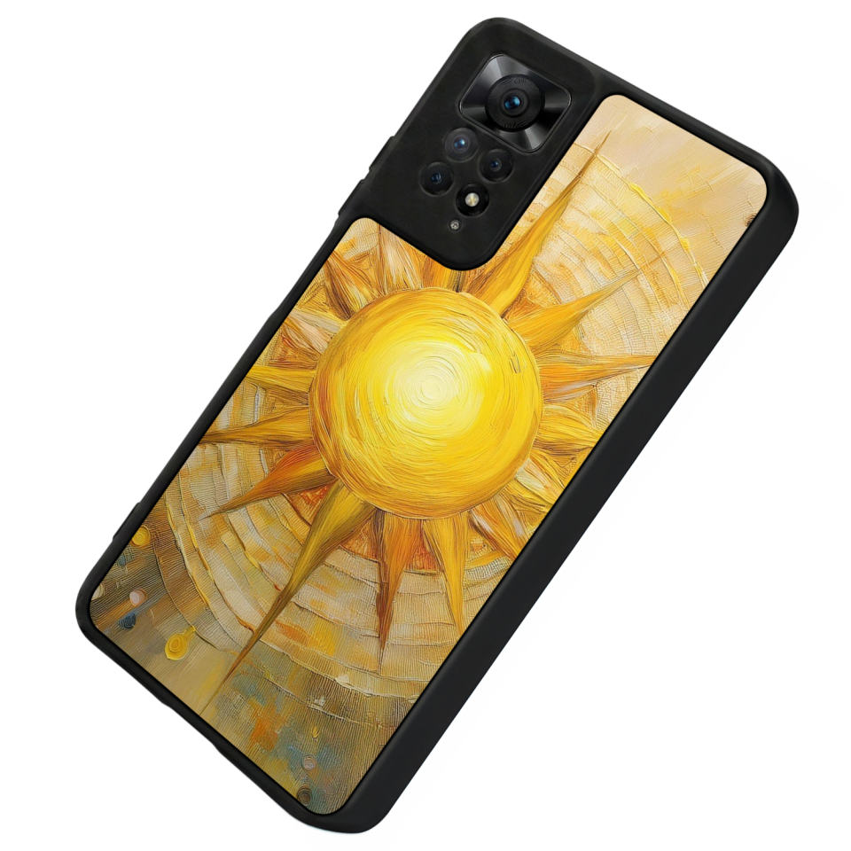 Xiaomi Redmi Note 11 Pro Uyumlu Güneş Tasarımlı Glossy Premium Kılıf
