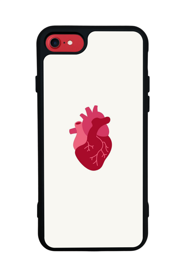 iPhone SE Uyumlu Kalp Love Tasarımlı Glossy Premium Kılıf