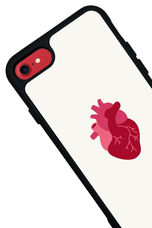 iPhone SE Uyumlu Kalp Love Tasarımlı Glossy Premium Kılıf