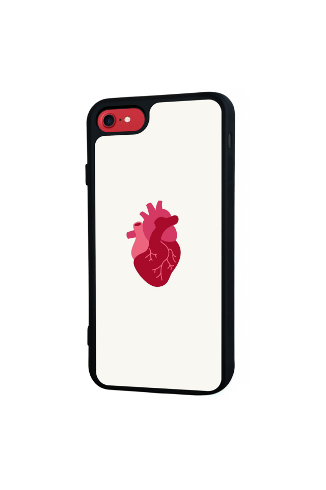 iPhone SE Uyumlu Kalp Love Tasarımlı Glossy Premium Kılıf