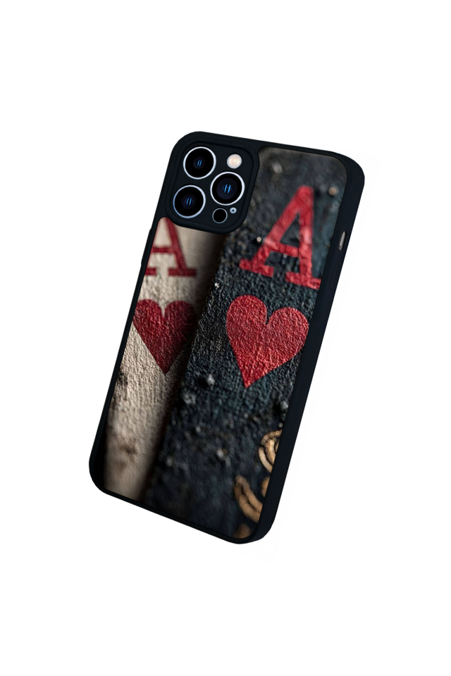 iPhone 12 Pro Max Uyumlu Kart Tasarımlı Glossy Premium Kılıf