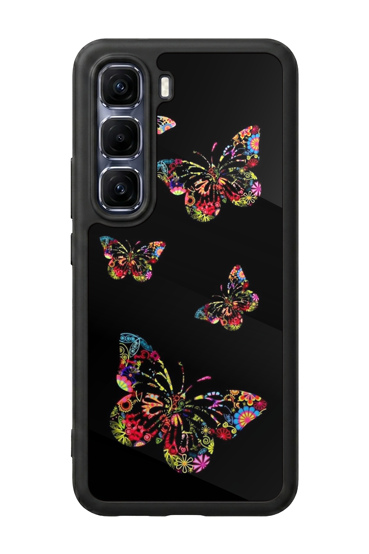 Infinix Hot 60 Pro Plus Uyumlu Kelebek Tasarımlı Glossy Premium Kılıf