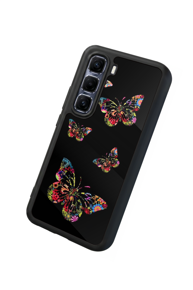 Infinix Hot 60 Pro Plus Uyumlu Kelebek Tasarımlı Glossy Premium Kılıf