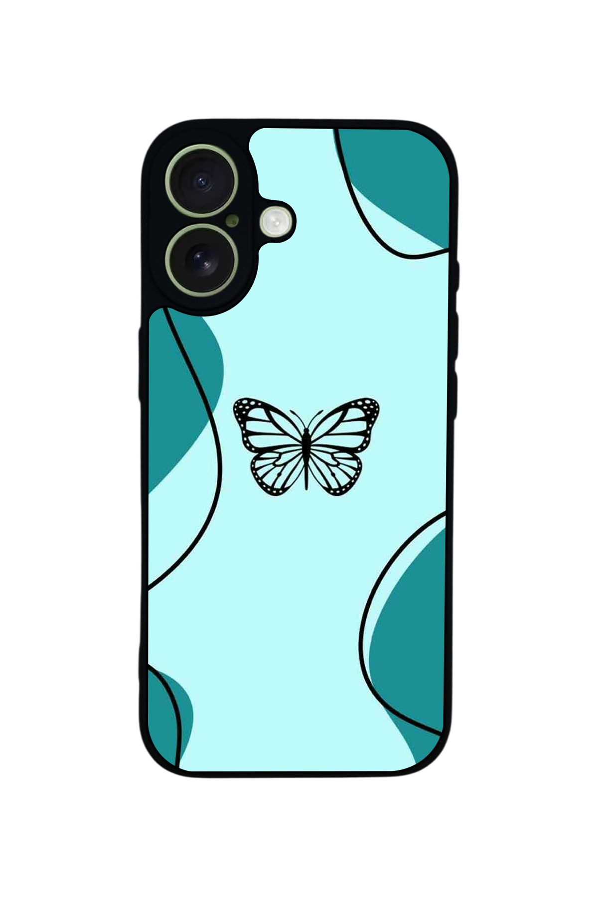 iPhone 17 Uyumlu Kelebek Tasarımlı Glossy Premium Kılıf