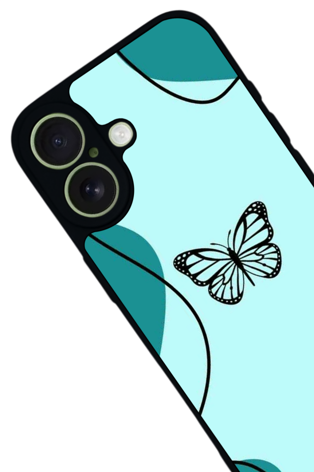 iPhone 17 Uyumlu Kelebek Tasarımlı Glossy Premium Kılıf