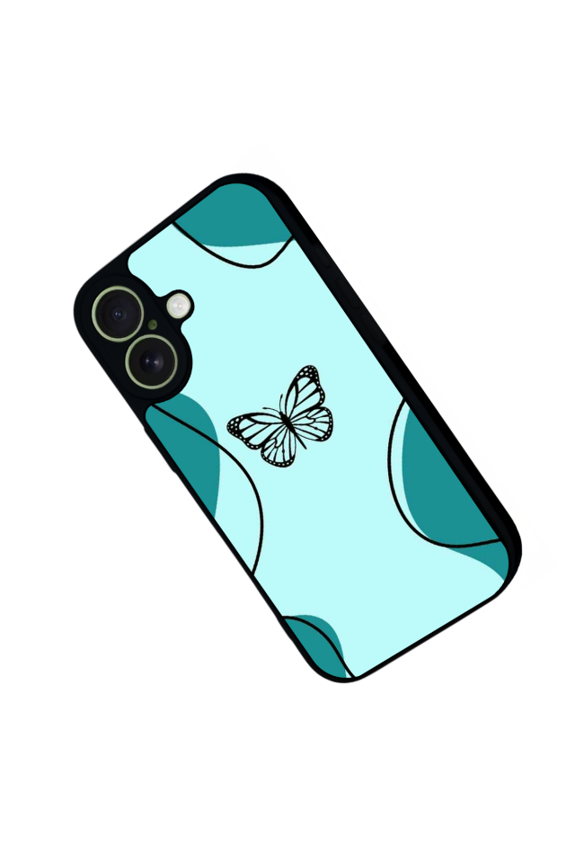 iPhone 17 Uyumlu Kelebek Tasarımlı Glossy Premium Kılıf