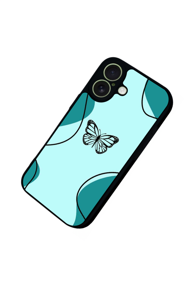 iPhone 17 Uyumlu Kelebek Tasarımlı Glossy Premium Kılıf