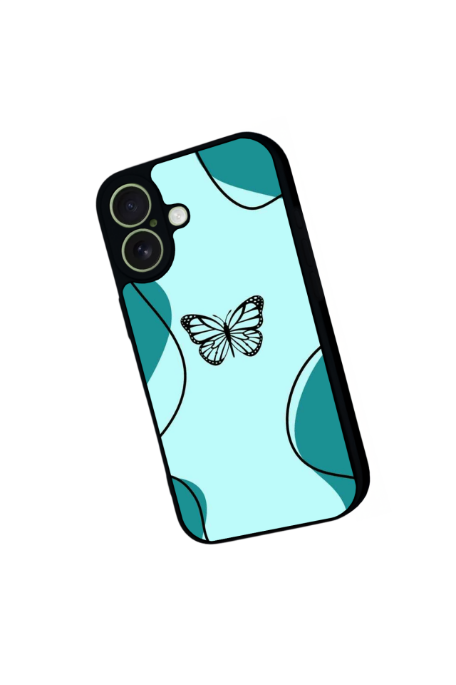 iPhone 17 Uyumlu Kelebek Tasarımlı Glossy Premium Kılıf