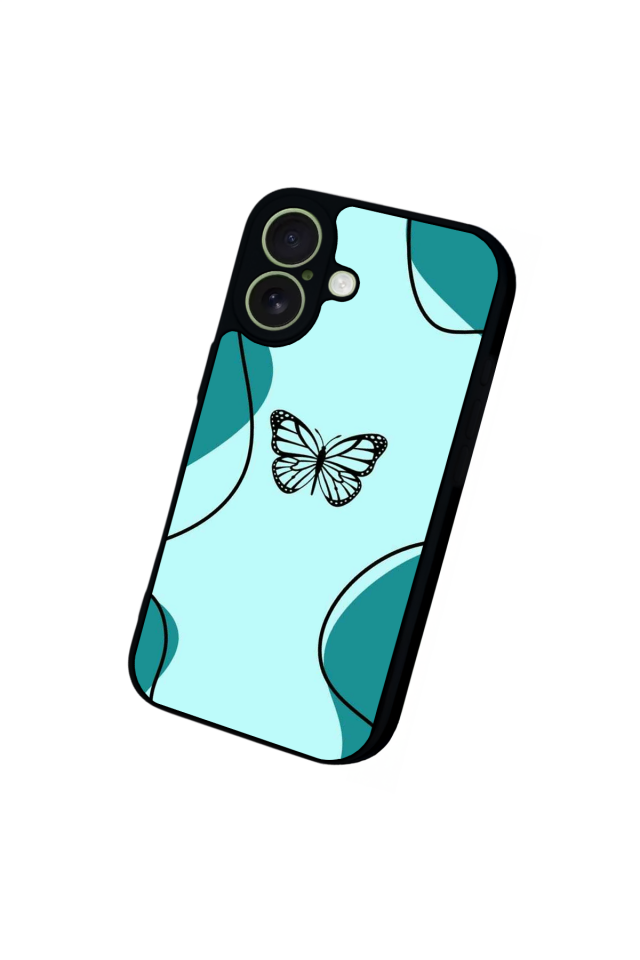 iPhone 17 Uyumlu Kelebek Tasarımlı Glossy Premium Kılıf