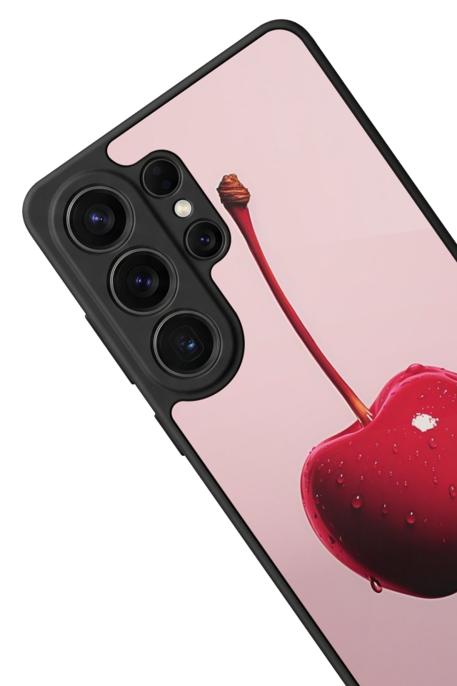 Samsung Galaxy S26 Ultra Uyumlu Kiraz Tasarımlı Glossy Premium Kılıf