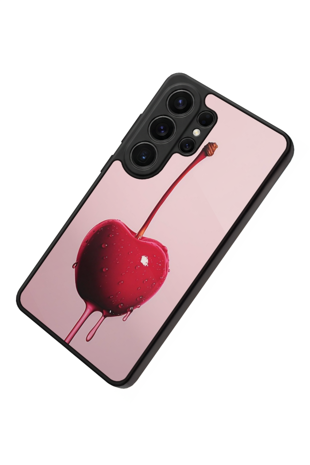 Samsung Galaxy S26 Ultra Uyumlu Kiraz Tasarımlı Glossy Premium Kılıf