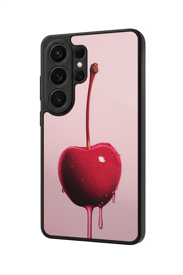 Samsung Galaxy S26 Ultra Uyumlu Kiraz Tasarımlı Glossy Premium Kılıf