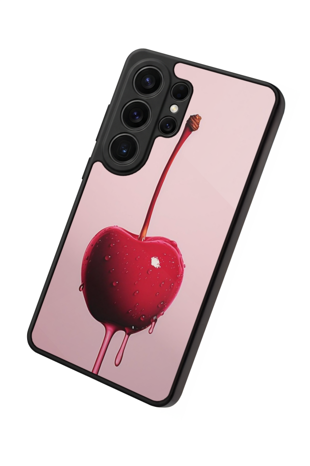 Samsung Galaxy S26 Ultra Uyumlu Kiraz Tasarımlı Glossy Premium Kılıf