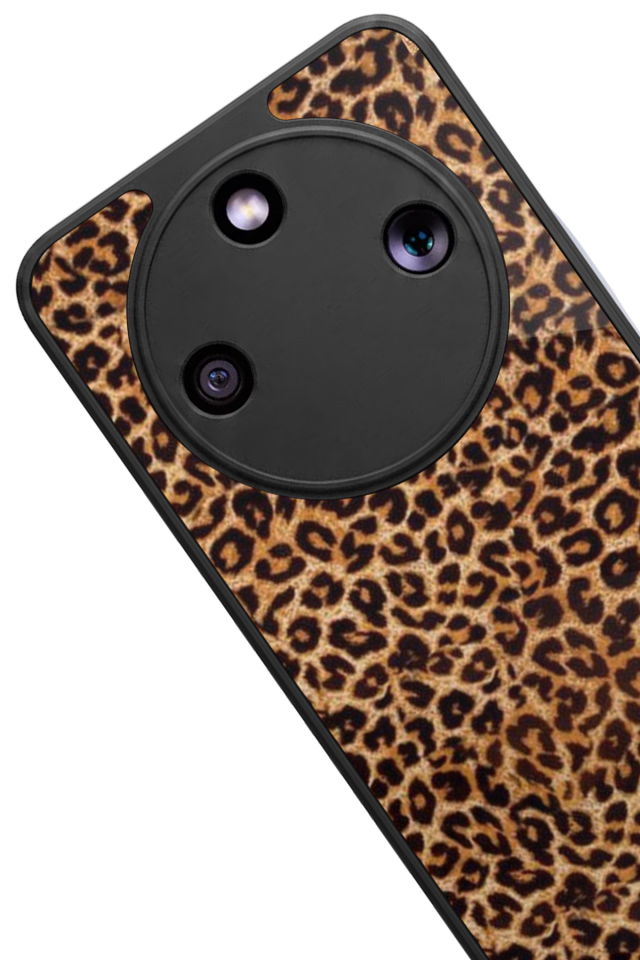 Honor Magic 8 Lite Uyumlu Leopar Tasarımlı Glossy Premium Kılıf